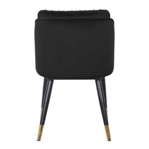 Sedia da Pranzo Moderna Minimalista Rivestita in Velluto con Finiture Dorate Struttura in Metallo Robusta per Casa, Ufficio, Soggiorno, Ristorante - Product Image 6