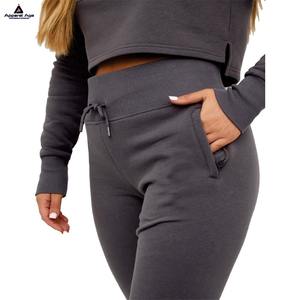 Sweat-shirt en molleton lourd personnalisé personnel, nouveau matériau, costume décontracté de sport, ensemble de vêtements deux pièces à capuche coupe épaisse pour femmes en gros - Product Image 2