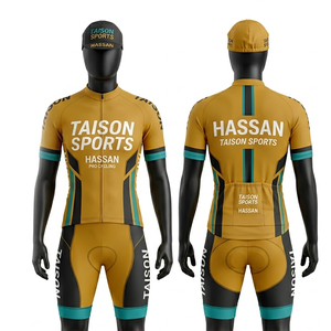 Uniforme de Ciclismo para Mujer, Premium, 180 GSM, Poliéster, Tela Transpirable, Diseño con Paneles Azules, Jersey con Cierre Completo, Pantalones Cortos Acolchados - Product Image 6