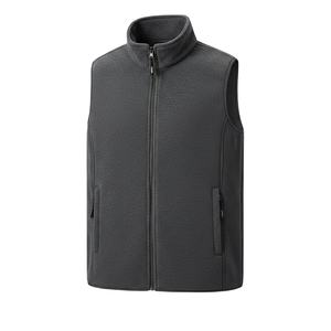 Chaleco Polar Ecológico para Hombre, Casual, para Otoño e Invierno, con Cierre Completo y Bordado, Venta al Por Mayor OEM - Product Image 1