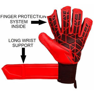 Buena Venta de guantes de portero para atrapar fútbol de calidad superior cómodos de Color de contraste rojo y rojo por INCREÍBLES INDUSTRIAS - Product Image 2