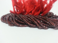Perles de grenat rouge naturel facettées rondes de 3 mm et 4 mm, enfilées sur une chaîne, pour la fabrication de bijoux, bracelets, colliers, pierres semi-précieuses en ligne