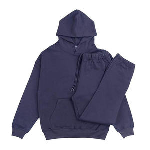Chándal de algodón de rizo francés 100% de peso pesado para hombre, conjuntos de hombre de talla grande con logotipo impreso a medida High Street - Product Image 6