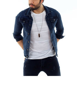 แบรนด์แฟชั่นสตรีทสไตล์สุดเท่ ผ้าเดนิมฮิปฮอปแบบฟอก แจ็คเก็ตเดนิมสั่งทำพิเศษสำหรับผู้ชาย เสื้อแจ็คเก็ตผู้ชาย - Product Image 6