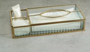 Joyero decorativo de latón y vidrio de alta calidad estándar para regalo de boda uso doméstico o hotelero - Product Image 3