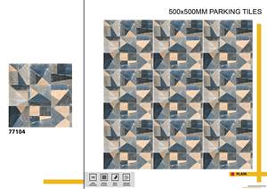 Carreaux vitrifiés extérieurs résistants aux intempéries pour les zones de stationnement Durable antidérapant Facile à installer Carreaux de porcelaine 500x500mm - Product Image 6