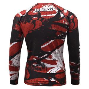 Compression <b>Long</b> <b>Sleeve</b> MMA BJJ Rash Guard Custom No Gi Breathable UPF50+ Anti-Bacterial Quick Dry Eco-Friendly Made 85% - Product Image 4