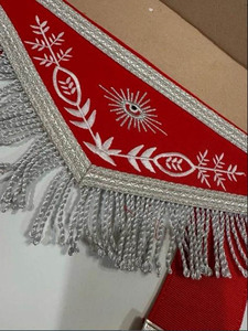 Tablier vintage brodé de la franc-maçonnerie, de haute qualité, écologique, personnalisable, en cuir/tissu de coton - Product Image 4