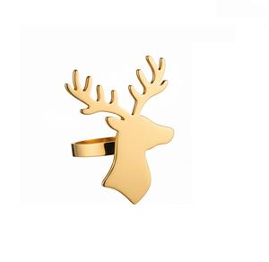 Anillo para Servilletas con Diseño de Copo de Nieve para Navidad, Chapado en Oro, Hecho a Mano, Estilo Moderno Premium, Nuevo Anillo para Servilletas de Metal Navideño - Product Image 2