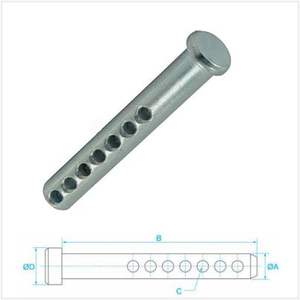 Construction en acier durable universelle robuste de goupille de chape pour des tracteurs et des instruments pièces de machines agricoles - Product Image 1