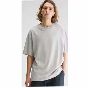 Camiseta regular de algodón 100% para hombre, Camiseta con estampado de logotipo personalizado, camiseta lisa en blanco con cuello redondo de ajuste estándar de alta calidad para hombre - Product Image 2