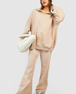 Sudadera de cuello redondo con insignia impresa personalizada para mujer de algodón 100%, manga larga de gran tamaño para otoño - Product Image 4