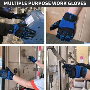 Gants de travail de sécurité robustes TRP Impact en gros, protection UV, fermeture à cordon, matériau polyester, sports de plein air - Product Image 2
