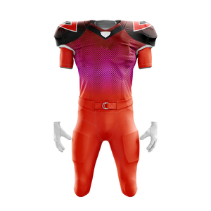 Uniforme rembourré de football américain de style personnalisé de haute qualité Ensemble de pantalons en jersey taille XL Maillot de football à manches courtes avec design personnalisé - Product Image 6