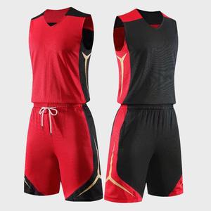 Uniforme de baloncesto para adultos de diseño personalizado, transpirable, reversible, 100% poliéster, antibacteriano, de secado rápido - Product Image 6