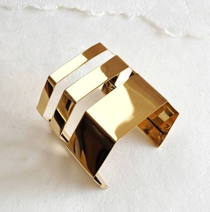 Global brass <b>kada</b> Handmade Brass Wide Cuff Bracelet for Women Stylish Bracelet for Wholesale From India - Product Image 4