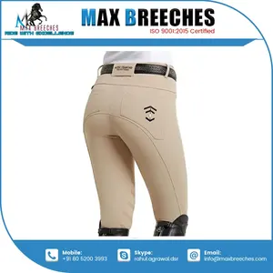 Pantalon d'équitation en nylon personnalisable professionnel taille haute à siège complet vêtements équestres haut de gamme pour chevaux - Product Image 5