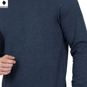 Sweat-shirt à col ras du cou pour hommes 100% coton 300GSM Logo personnalisé Sweats à capuche d'hiver Technique brodée Épaule tombante Tissu polaire solide - Product Image 4