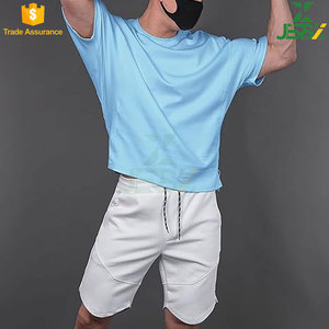 Premium Custom Logo 260GSM Heavyweight Regular Fit Hombres 100% Algodón Camiseta Formal Tallas grandes Secado rápido Transpirable - Product Image 5