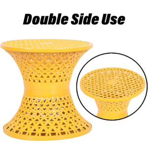 Taburete amarillo Damroo con malla de plástico duradero portátil para comedor Hospital dormitorio baño cocina Hotel espacios al aire libre - Product Image 4