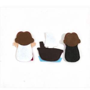 Juego Completo de Marionetas de Dedo de Tela Calm Storm, Serie Jesús, Marionetas para Niños de 2 a 6 Años, Enseñanza de la Fe, Milagros Bíblicos, Inspiradores - Product Image 2