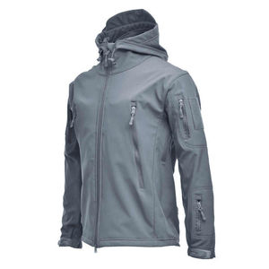 Veste à capuche softshell à manches longues et respirante personnalisée pour hommes saison d'hiver en toile confort OEM service disponible - Product Image 4