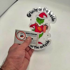 Plaques à cils professionnelles personnalisées avec logo de Noël Grinch, étiquette privée, extension de cils, plaque en acrylique écologique, fleur ovale - Product Image 5