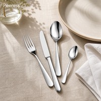 Ensemble de couverts minimalistes personnalisés en acier inoxydable, cuillère, fourchette, couteau réutilisables, finition miroir, vente en gros pour hôtels et restaurants