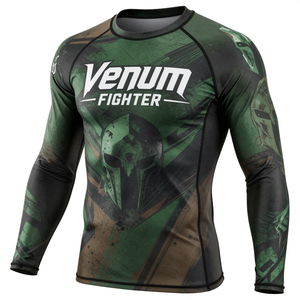 Wholesale Premium Training Rash Guard Athletic <b>Compression</b> <b>Shirt</b> Custom Printing Sportswear Supplier Venum Fighter Rash Guard - Product Image 1