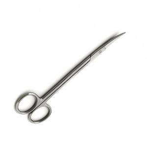 Tijeras quirúrgicas de acero inoxidable de 4,5 pulgadas de alto grado, tijera de corte de sutura de borde afilado curvo DIY con características industriales OEM - Product Image 2