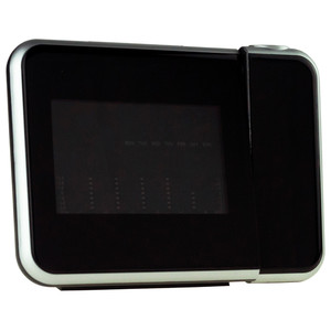 Station météo numérique AP28 avec thermomètre d'intérieur, horloge, alarme et projecteur, en plastique - Product Image 4