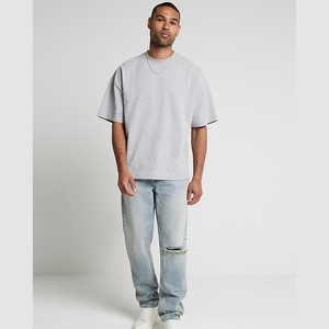 T-shirt à lavage acide pour hommes le plus vendu 100% coton nouveau style à manches courtes et col en détresse directement du fournisseur d'usine - Product Image 1