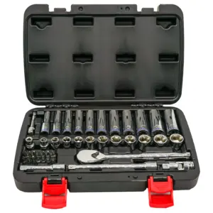 3/8'' drive 42PCS custom case package socket set wrench socket Professional Kit Mechanics and car tool Sets