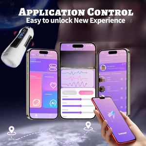 Masturbateur masculin à commande par application, avec fonctions de succion, de poussée et de vibration, pompe à pénis, stimulateur de pénis, vagin de poche, stimulateur de stimulation orale, jouets sexuels pour adultes - Product Image 4