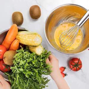 100% bols à mélanger en acier inoxydable de qualité supérieure lave-vaisselle ensemble de cuisine empilable saladier nourriture cuisson fête - Product Image 6