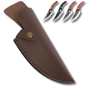 Funda de Cuchillo de Acero al Carbono Hecha a Mano, de Cuero Genuino, Impermeable y Duradera, para Cuchillos de Caza Fijos Grandes, Venta al por Mayor OEM, Cuchillos de Chef - Product Image 1