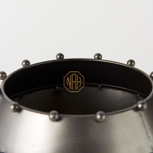 Florero decorativo gris de Metal de pistola pequeña, maceta de Metal moderna, mesa, sala de estar, decoración de oficina, proveedor de exportación al por mayor - Product Image 4