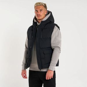 Gilet noir Capuche lourde avec rabat tempête et plusieurs poches pour une chaleur corporelle et un style ultimes - Product Image 2