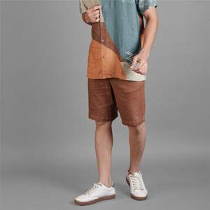 Chemise en lin à col cubain pour hommes classiques et élégants Tenues décontractées d'été et vêtements de vacances à la plage Taille 6XL Tissu en soie de flanelle - Product Image 6