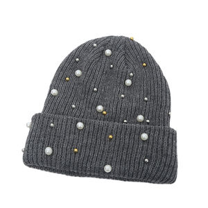 Bonnets d'hiver tricotés de haute qualité en gros avec logo personnalisé Nouveau style Meilleur vendeur à bas prix Casquettes Bonnets - Product Image 1