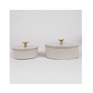 ชุดกล่องผลไม้แห้งทำจากโลหะมี2ขนาด - Product Image 1