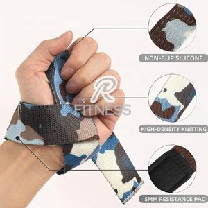 Correas de Levantamiento de Pesas de Algodón y Neopreno Antideslizantes, Último Modelo de Correas de Entrenamiento de Fuerza con Estampado de Camuflaje para Unisex - Product Image 1