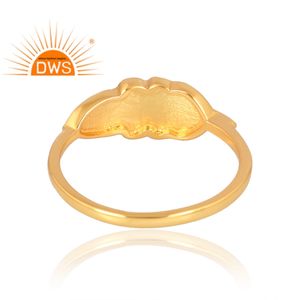 Anillo apilable chapado en oro Flash de 18 quilates, joyería fina Demi para mujer, regalo para ella - Product Image 3