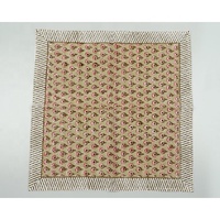 Ensemble de 6 serviettes carrées en coton faites à la main, 16x16 pouces, imprimé floral, pour la décoration de la maison
