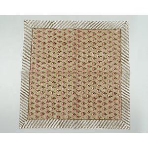 Servilletas de algodón decorativas hechas a mano para el hogar, juego de servilletas florales de mezcla hipnótica con estampado de bloques, 6 juegos de servilletas - Product Image 5