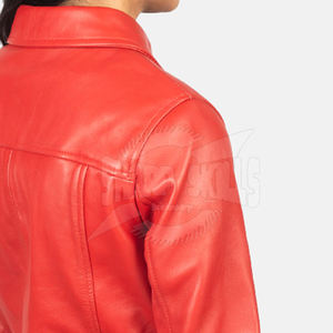 Chaqueta de cuero de alta calidad para mujer MOQ bajo chaqueta de cuero transpirable para mujer recién llegado chaqueta de cuero para mujer - Product Image 6