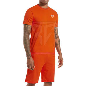 Conjunto de Camisetas de Entrenamiento Personalizadas para Hombre, 100% Algodón, Transpirable, Casual, Talla Grande para Uso en Exteriores, Diseño Sólido, Colores Personalizados, Logotipo - Product Image 2