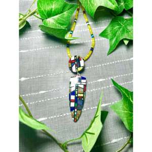 Collar Geométrico de Plata de Ley con Múltiples Piedras de <span class=keywords><strong>Santo</strong></span> <span class=keywords><strong>Domingo</strong></span> - Product Image 1