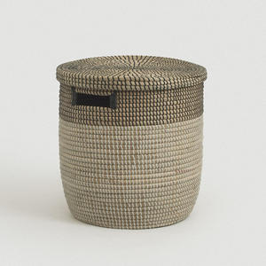 Contenedor de almacenamiento de fibra natural para organización de armarios, cestas de almacenamiento de ropa de fibra natural de primera calidad - Product Image 3