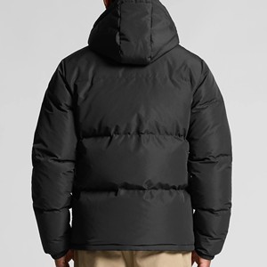 Chaqueta acolchada con capucha para hombre a la moda al por mayor con diseños personalizados-impermeable informal invierno bordado cremallera sólida de alta calidad - Product Image 3